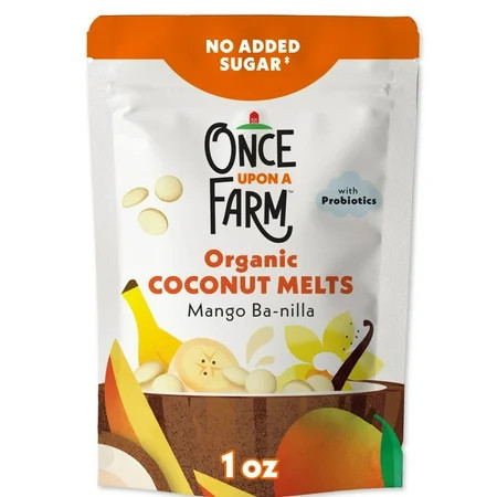 Once Upon a Farm Organic Coconut Melts, Mango Ba-nilla, 1oz | Walmart (US)