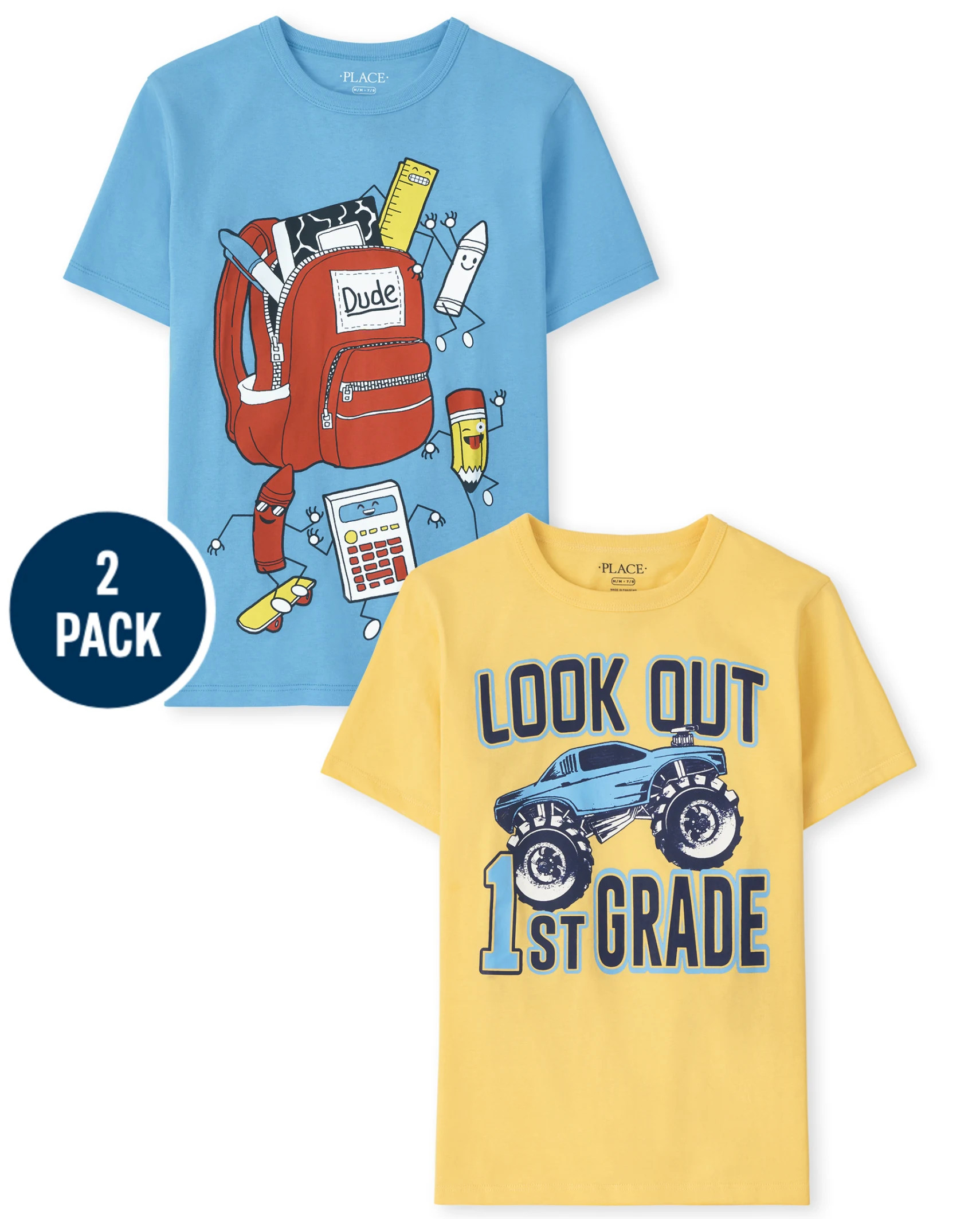 Boys 1st Grade Graphic Tee 2-Pack - multi clr | The Children's Place