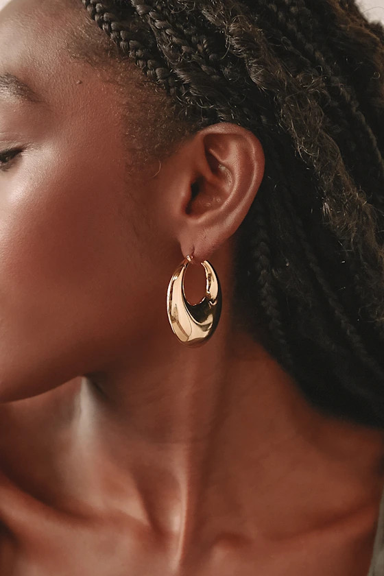 Rave Review 18KT Gold Hoop Earrings | Lulus (US)