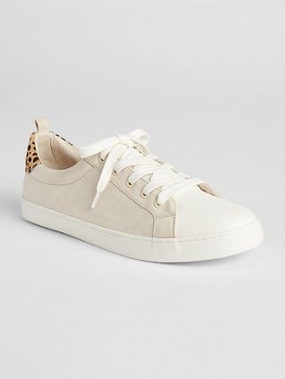Mix-Fabric Lace-Up Sneakers | Gap US