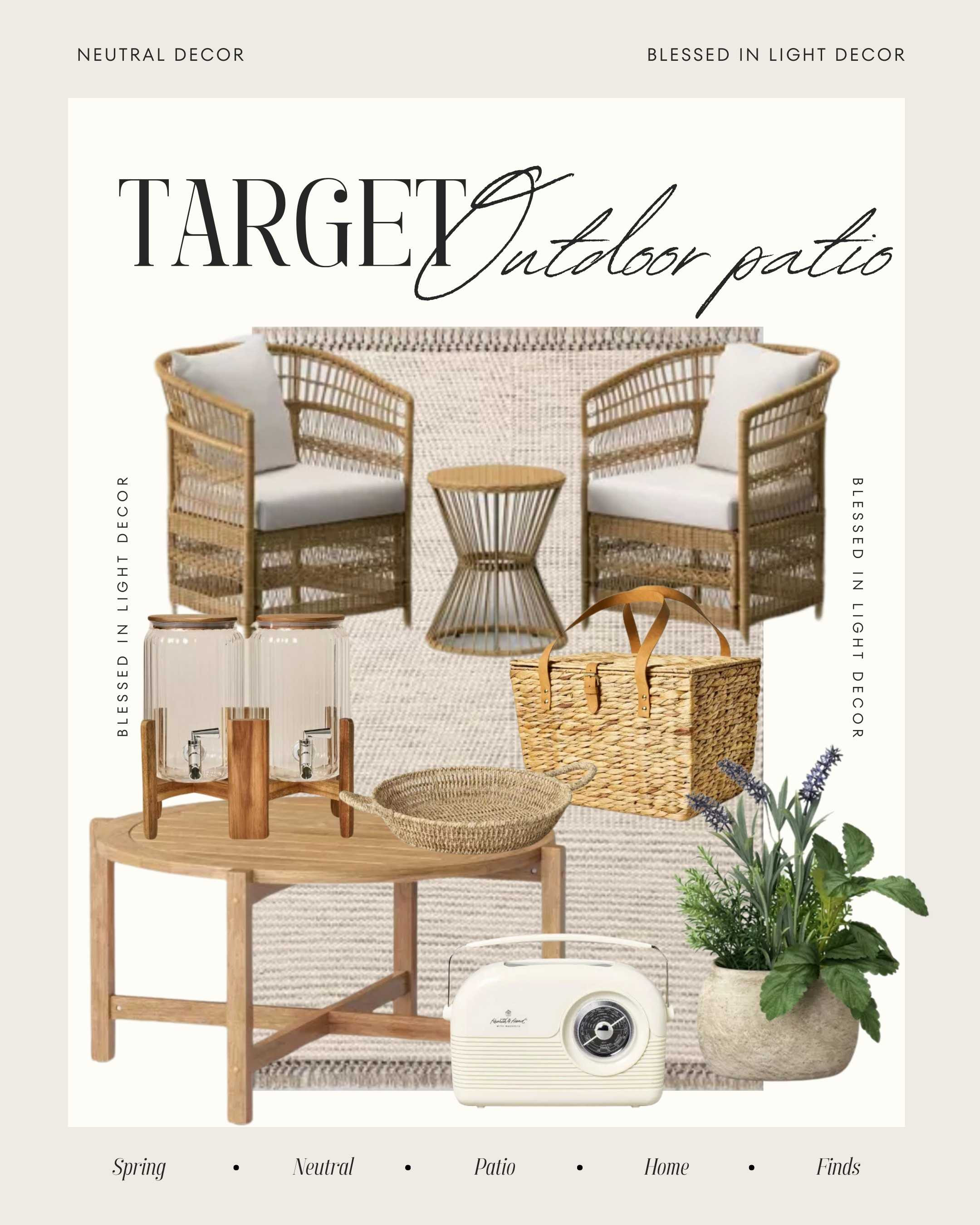 Refresh your Patio with target. 30% off#spring2024 #spring #springbreak #style#springsale #targetstyle #targetfinds #targetclearance #targetdeals #homedecor #homesweethome #neutralstyle #neutraldecor #neutrals #housebeautiful #neutraldecor#neutralstyle 

#LTKxTarget #LTKhome #LTKsalealert