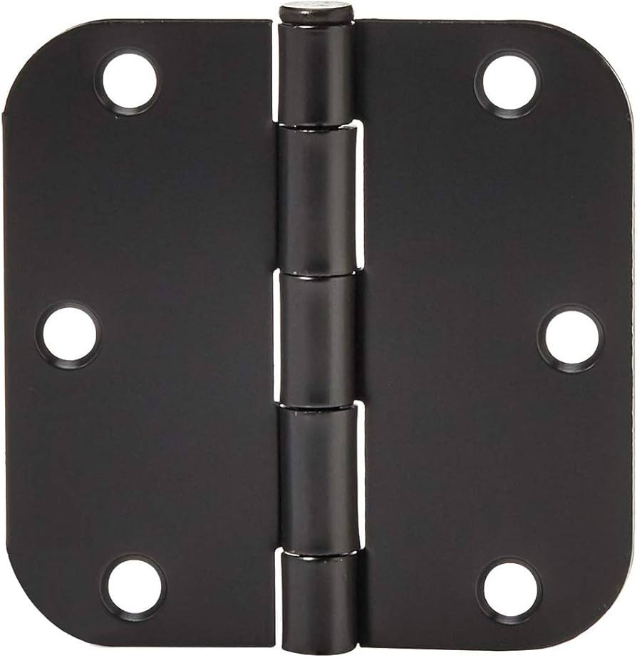 Amazon Basics Rounded 5/8 Radius interior, 3.5" x 3.5" Door Hinges, 18 Pack, Matte Black | Amazon (US)