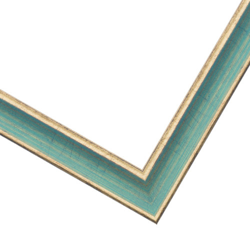 Ambrogio - Satin, Distressed Blue | Picture Frames