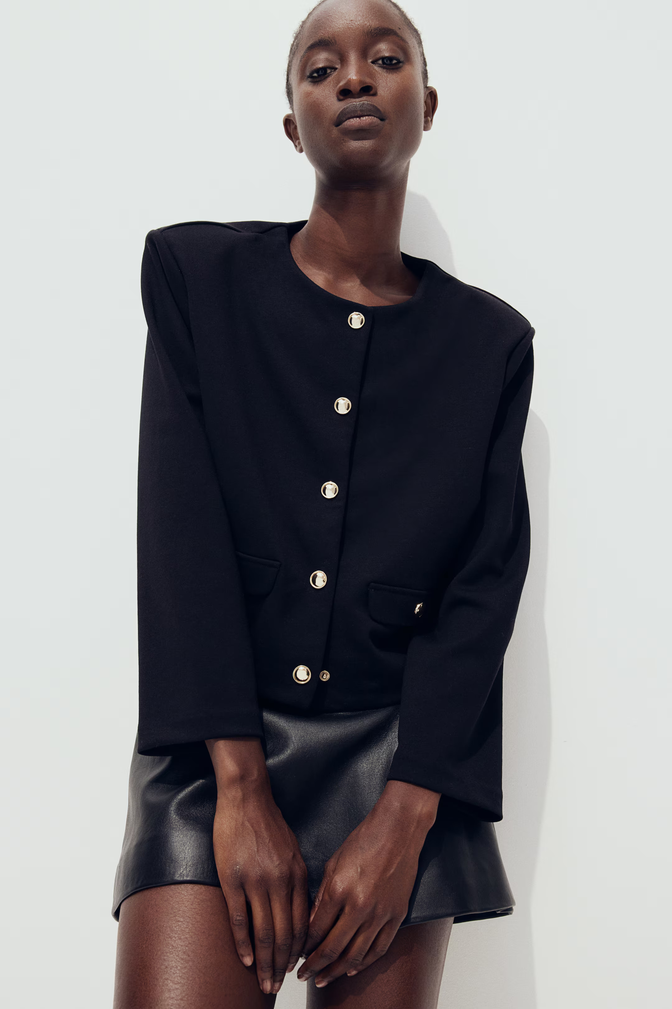 Shoulder-Pad Cardigan | H&M (US + CA)