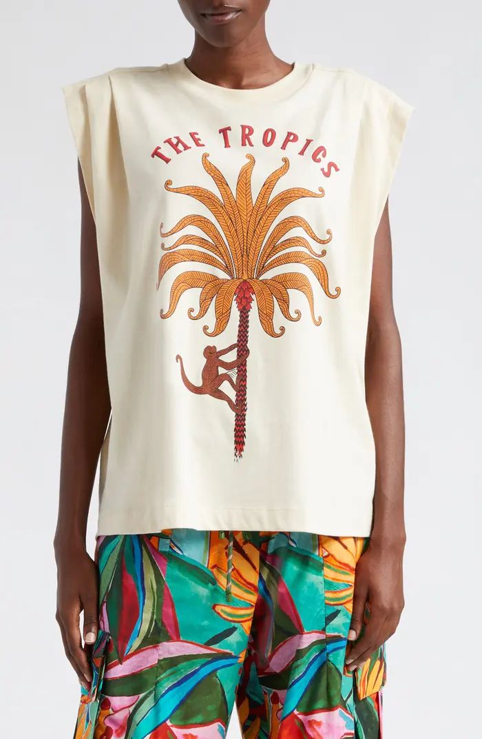 FARM Rio The Tropics Cotton Graphic Muscle T-Shirt | Nordstrom | Nordstrom