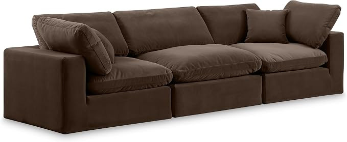 Meridian Furniture Comfy Collection Modern | Contemporary Upholstered Modular Sofa with Soft Velv... | Amazon (US)