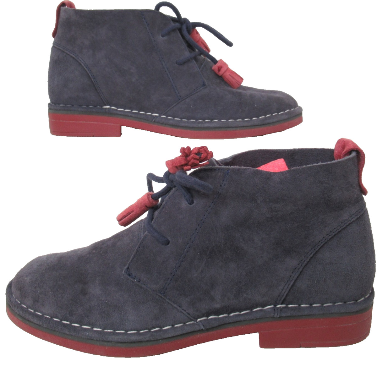 Hush Puppies Cyra Catelyn Blue Suede Ankle Booties 6 Chukka Desert Boots Shoes | eBay US