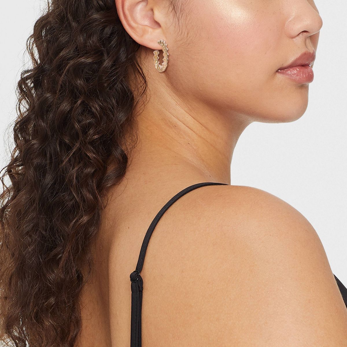 Gold Twisted Hoop Earrings - A New Day™ Gold | Target