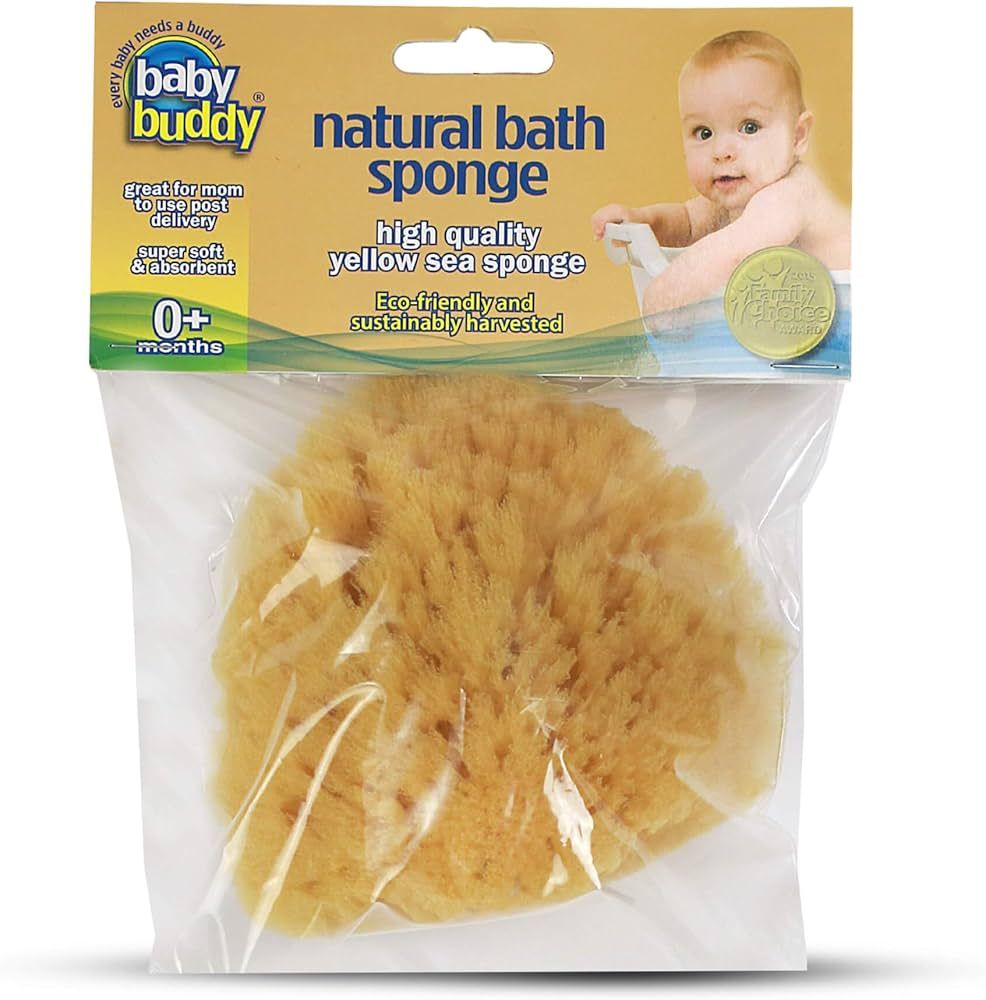 Baby Buddy Natural Yellow Sea Sponge, Baby Bath Sponge, Soft on Tender Skin, Hypoallergenic, Yell... | Amazon (US)