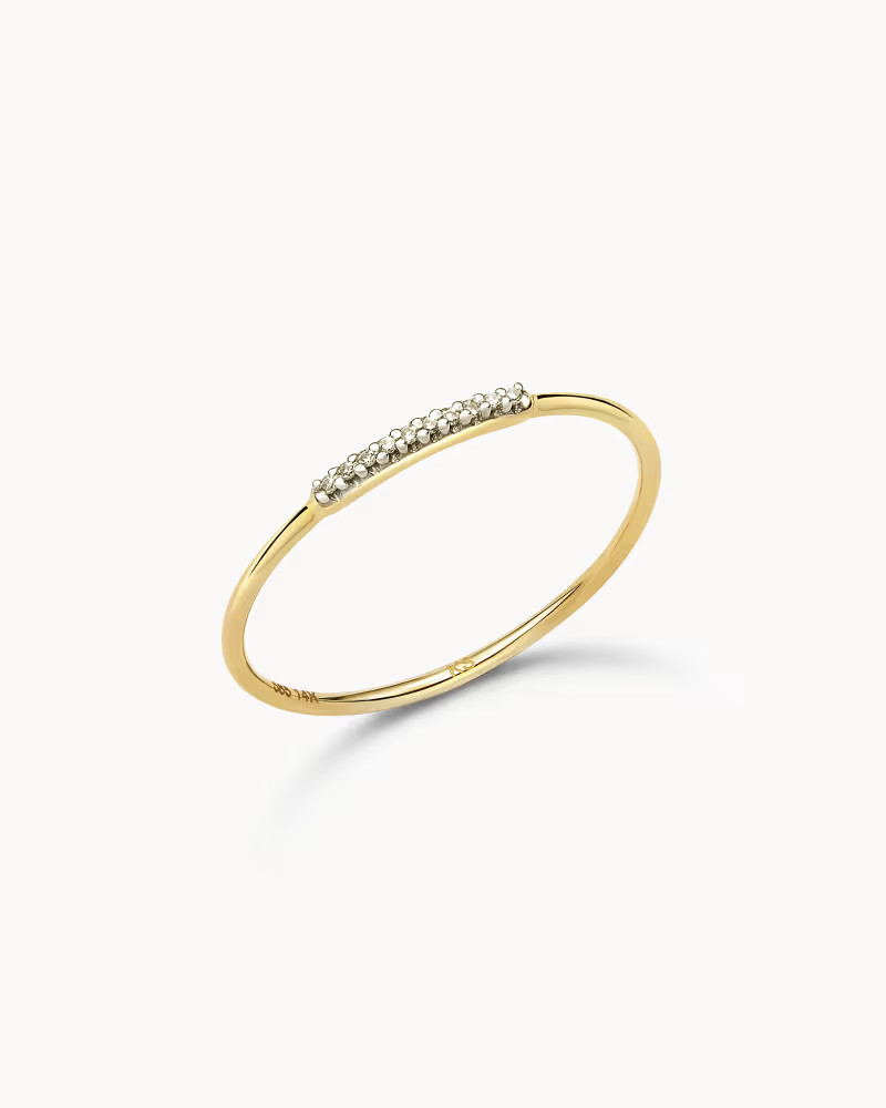 Mila 14k Yellow Gold Band Ring in White Diamond | Kendra Scott