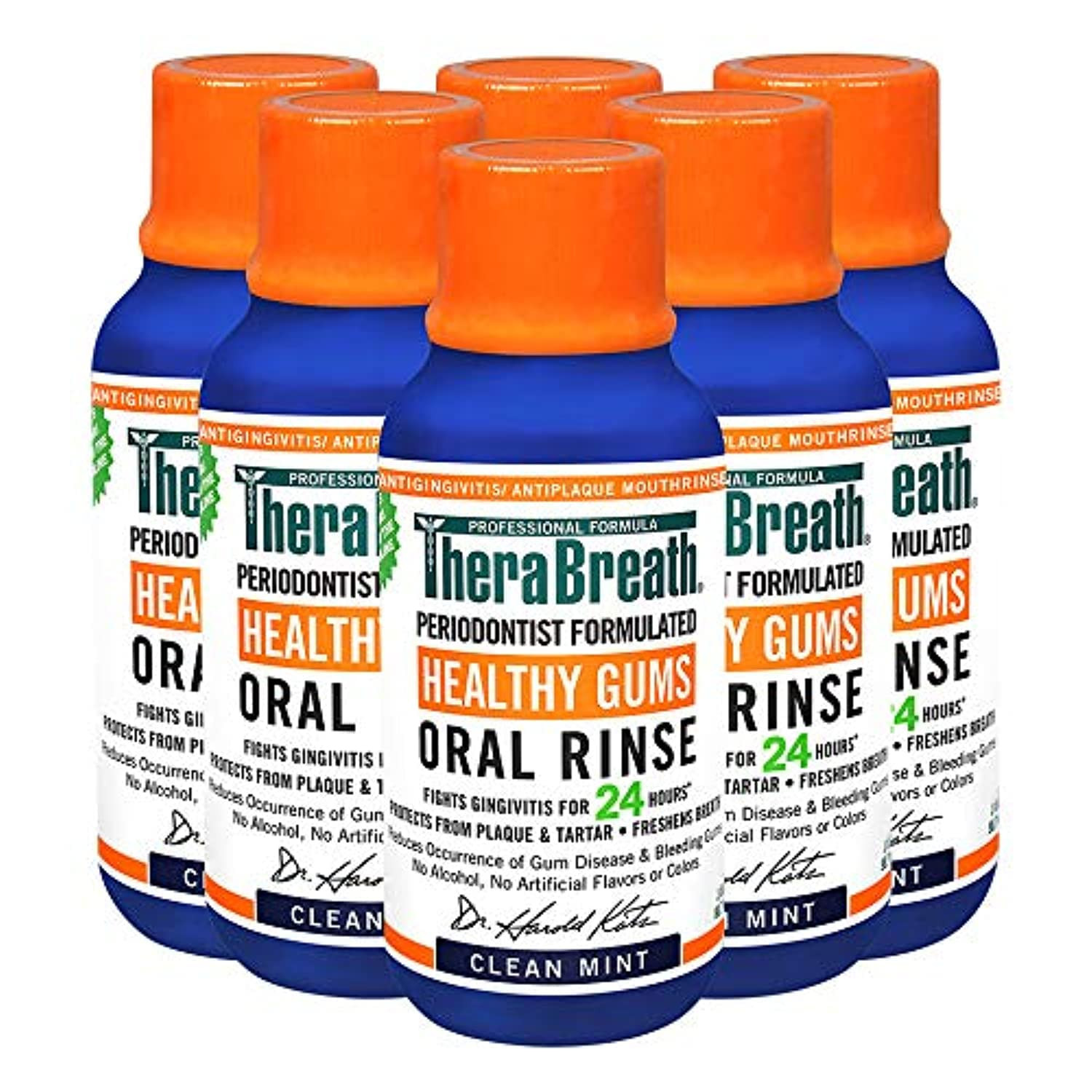 TheraBreath Healthy Gums Periodontist Formulated 24-Hour Oral Rinse, Clean Mint, 3 Ounce (Pack of... | Amazon (US)