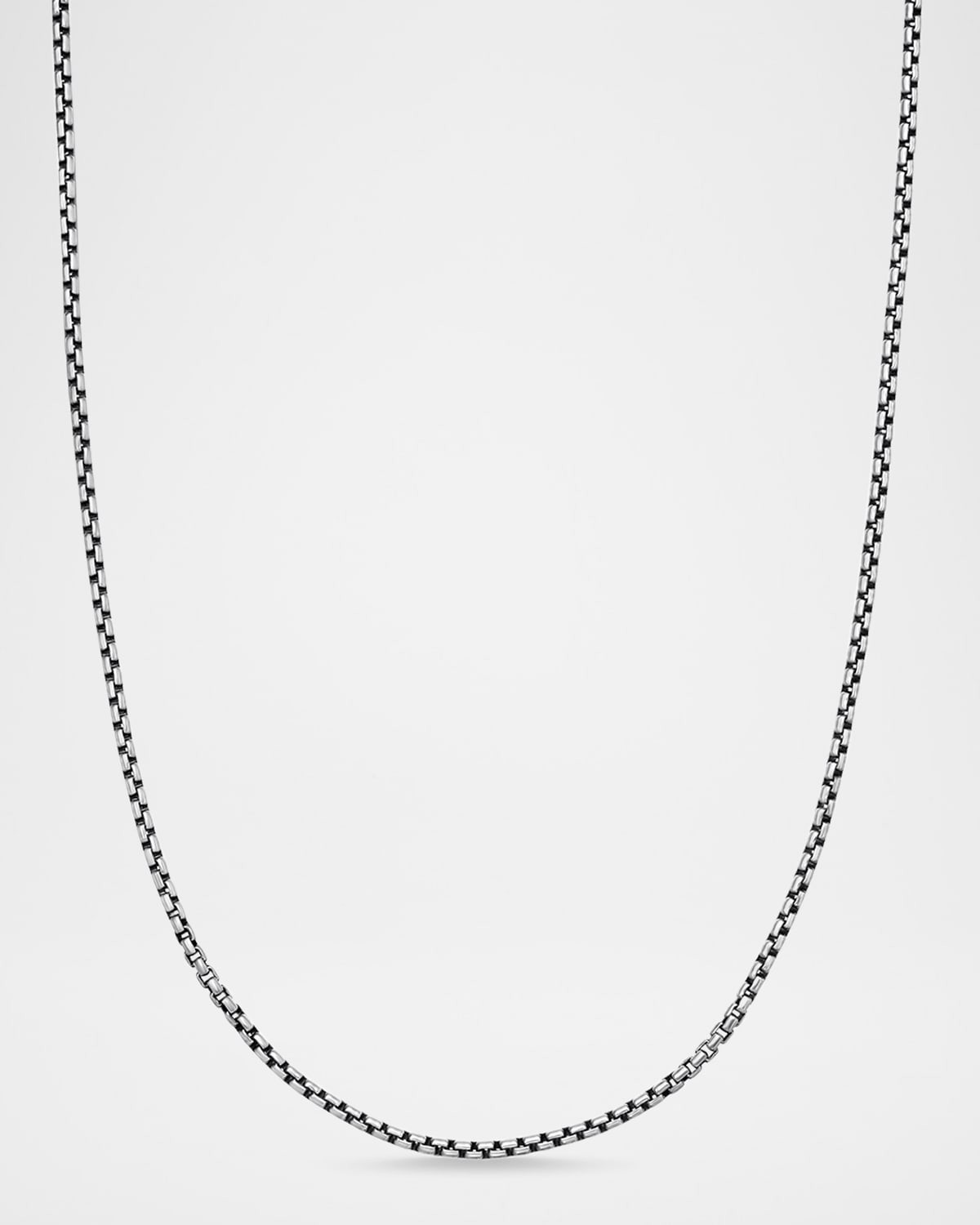 1.7mm Men's Box Chain Necklace in Silver | Neiman Marcus