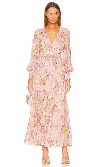 Frida Maxi Dress in New Day Blush | Revolve Clothing (Global)