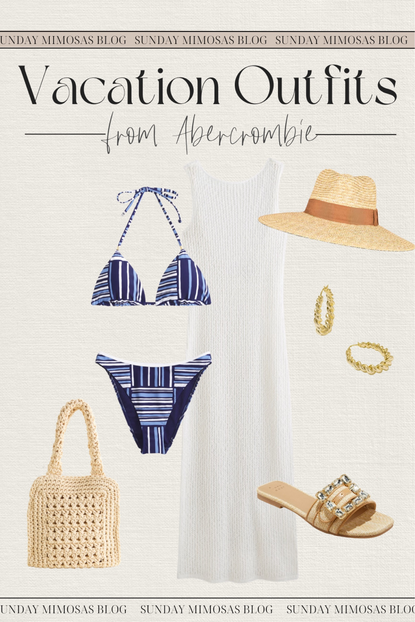 Vacation outfit ideas & resort wear from Abercrombie 🏝️

This Abercrombie swimsuit and mesh cover up are perfect for your next beach vacation or spring break trip!

Target just released some new Spring sandals too and they’re so cute! 

#LTKSeasonal #LTKTravel #LTKSwim