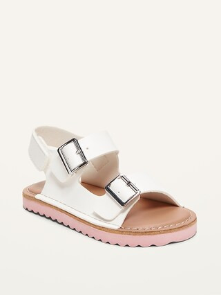 Faux-Leather Double-Buckle Sandals for Toddler Girls | Old Navy (US)