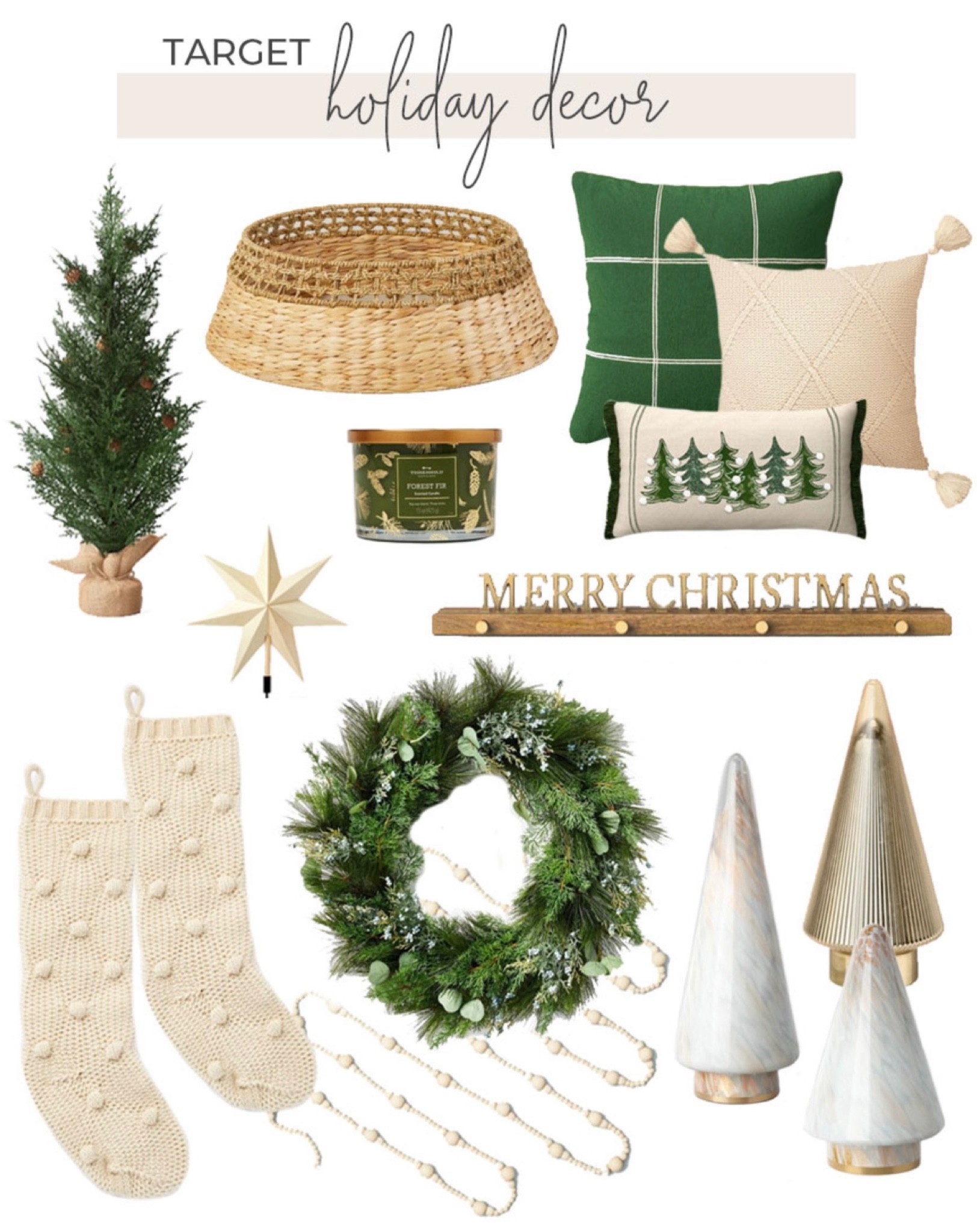 New holiday decor at Target! 

#holidaydecor #christmasdecor #targetholidaydecor 

Target holiday decor. Christmas decor. Target Christmas decor. Plaid holiday pillow. Knit stockings. Green holiday wreath. Decorative Christmas trees  

#LTKHoliday #LTKhome #LTKSeasonal