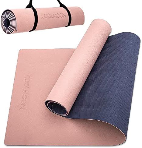1/4 Inch Extra Thick Yoga Mat Double-Sided Non Slip,Yoga Mat For Women and Men,Fitness Mats With Car | Amazon (US)