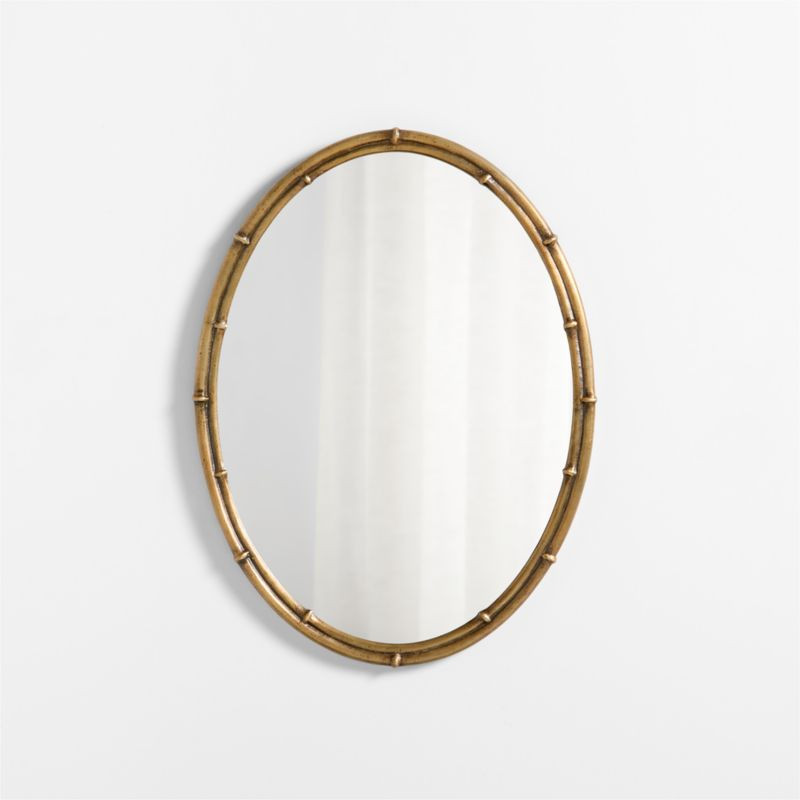 Ivy Cast Metal Bamboo-Style Mirror by Jake Arnold + Reviews | Crate & Kids | Crate & Barrel