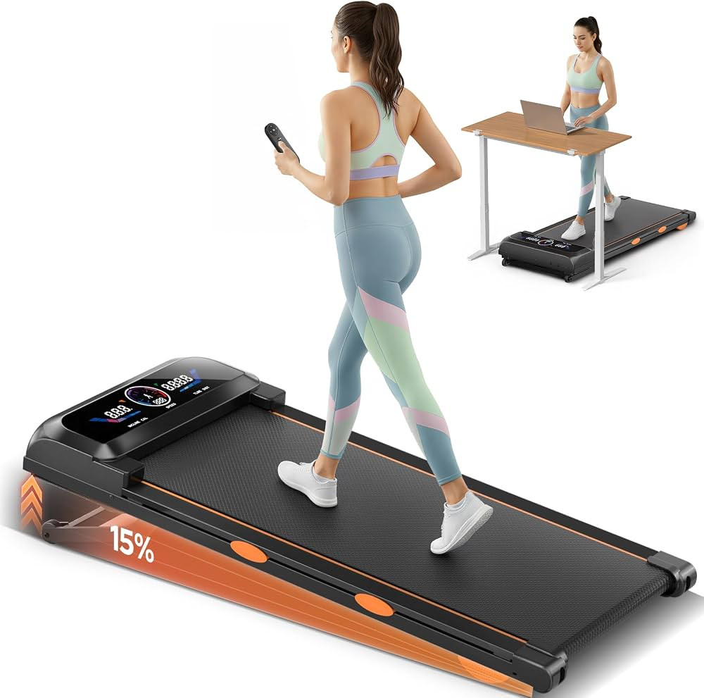 Walking Pad with 15% 12-Level Auto Incline/Bluetooth Speaker/RGB Light, 3 in 1 Under Desk Treadmi... | Amazon (US)