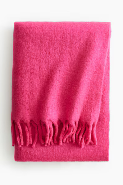 H & M - Wool-blend Throw - Pink | H&M (US + CA)