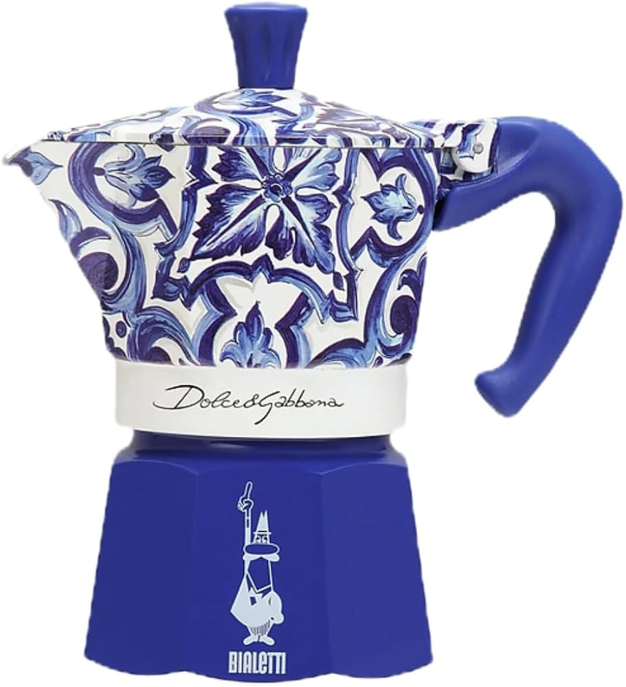Bialetti Dolce & Gabbana Mocinduction Blue Mediterraneo 4 Cup Induction (Coffee Maker, Espresso M... | Amazon (US)