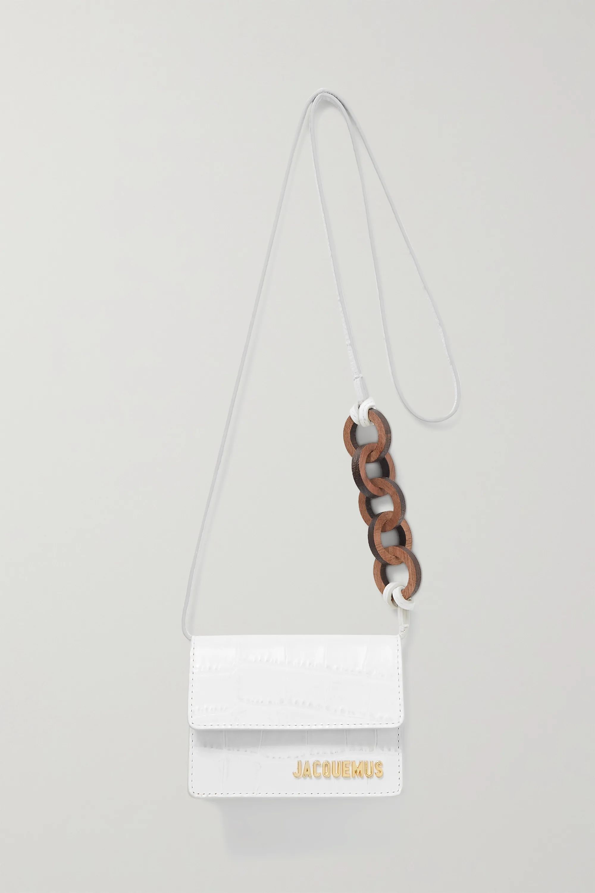 Off-white Le Riviera croc-effect leather shoulder bag | Jacquemus | NET-A-PORTER | NET-A-PORTER (US)