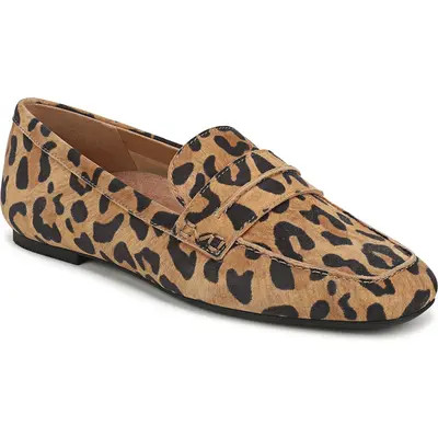 Vionic Henley Penny Loafer in Tan Leopard Suede at Nordstrom, Size 6.5 | Nordstrom