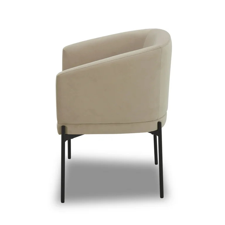 Better Homes & Gardens Wyatt Velvet Dining Chairs, Beige, 2 Pack | Walmart (US)