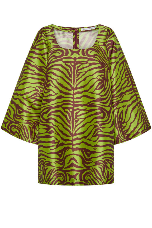 ZEBRA SHIFT MINI DRESS IN OLIVE | Bohemian Traders