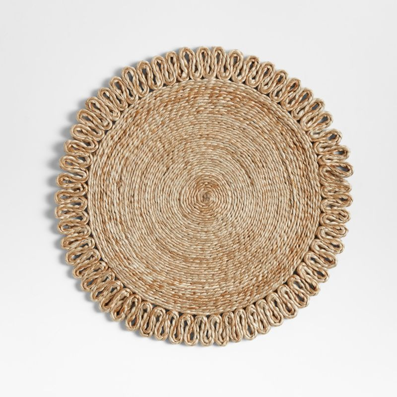 Caliente Round Jute Woven Placemat + Reviews | Crate and Barrel | Crate & Barrel