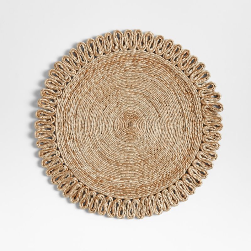 Caliente Round Jute Woven Placemat + Reviews | Crate and Barrel | Crate & Barrel