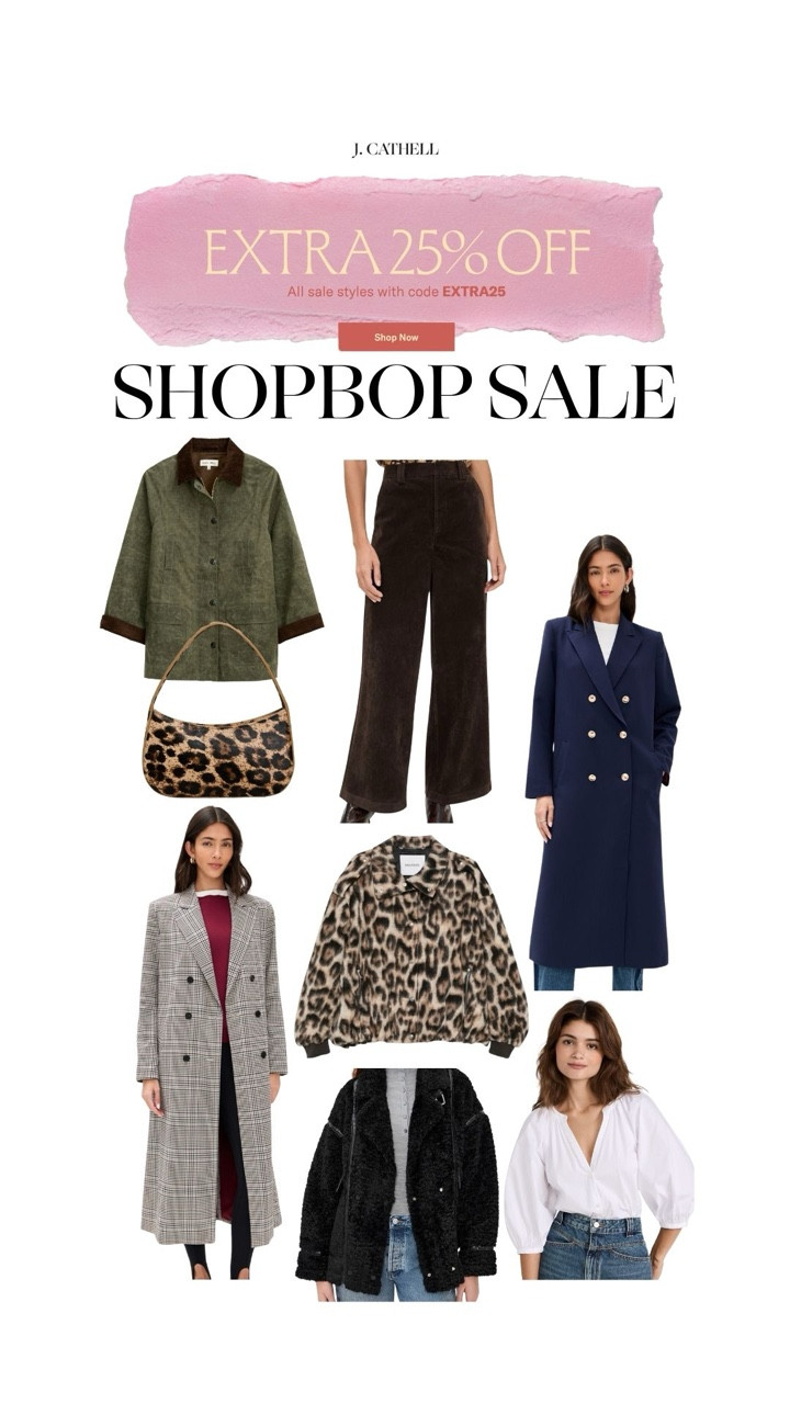 Shopbop Sale Picks ✨ The Shopbop Sale is here, and these are the pieces worth grabbing. From elevated wardrobe staples to statement styles you’ll wear on repeat, this edit is filled with chic, timeless finds that are actually a good investment. Even better—use our exclusive discount code for 25% off to save big on your favorites. Save this post for easy sale shopping and tap to shop before these styles sell out. 🤍 

 #LTKStyle #ShopbopSale #ShopbopFinds #SaleStyle #DesignerDeals 

#LTKootd #LTKOver40 #LTKSaleAlert