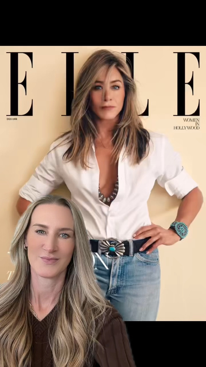 Jennifer Aniston just delivered a masterclass in quiet-luxury glamour for ELLE’s Women in Hollywood issue — and I tracked down every look she’s wearing. From the iconic white-shirt-and-denim moment to the green mini dress and that sheer slip dress, this entire shoot is peak Aniston: timeless, effortless, and unmistakably chic.

The formula:
A perfectly tailored white button-down, vintage-wash denim, turquoise statement accessories, a sleek black one-piece, the emerald bodycon mini (a Jennifer signature), and the ethereal slip dress layered with lace. Minimal styling, clean lines, soft glam, and silhouettes that photograph like a dream — this is the blueprint of Aniston’s modern quiet-luxury aesthetic.

I found every exact piece, plus polished look-for-less options so you can recreate each outfit no matter your budget.