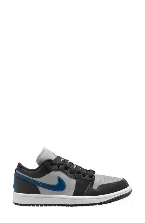 Air Jordan 1 Low Sneaker in Anthracite/Industrial Blue at Nordstrom, Size 5 | Nordstrom