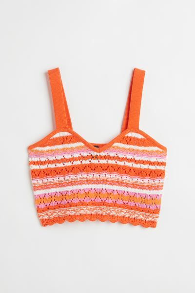 Pointelle-knit Crop Top | H&M (US + CA)
