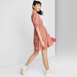 Women's Short Sleeve Smocked Top Tiered Dress - Wild Fable™ | Target