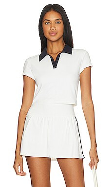 Airweight High Waist Skort in White & Indigo | Revolve Clothing (Global)