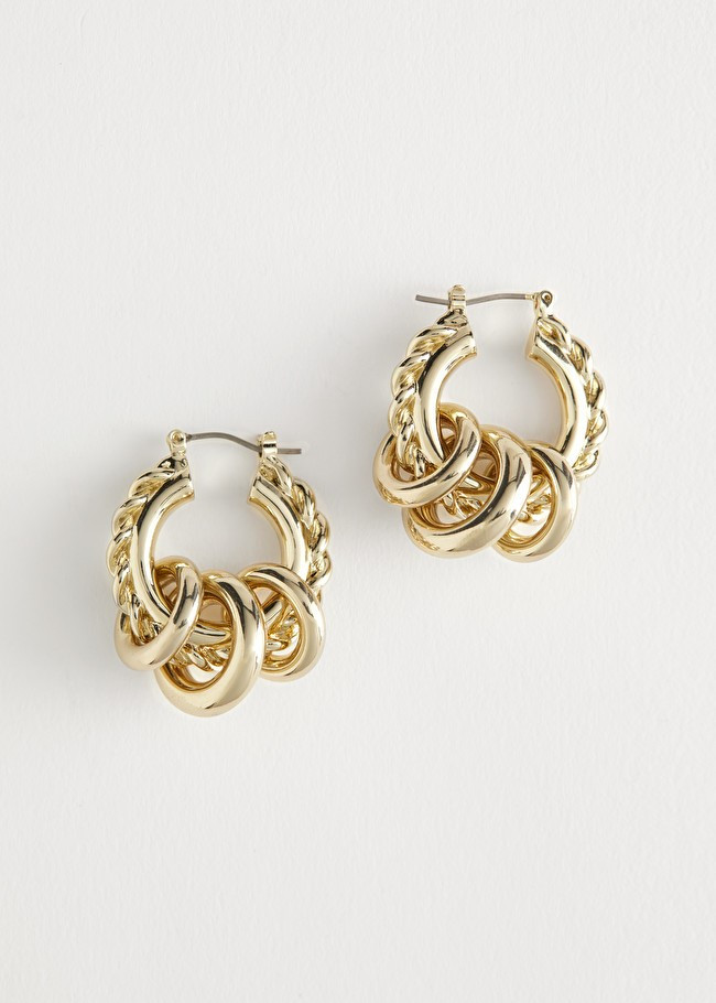 Chunky Multi Pendant Hoop Earrings | & Other Stories (EU + UK)