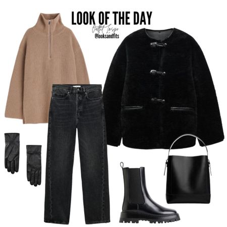 Look of the Day🖤 | Mango Jacket | Teddy Jacket | Black Jeans | Black Bag | Mango Bag | Beige Knit

#LTKGiftGuide #LTKstyletip #LTKbeauty