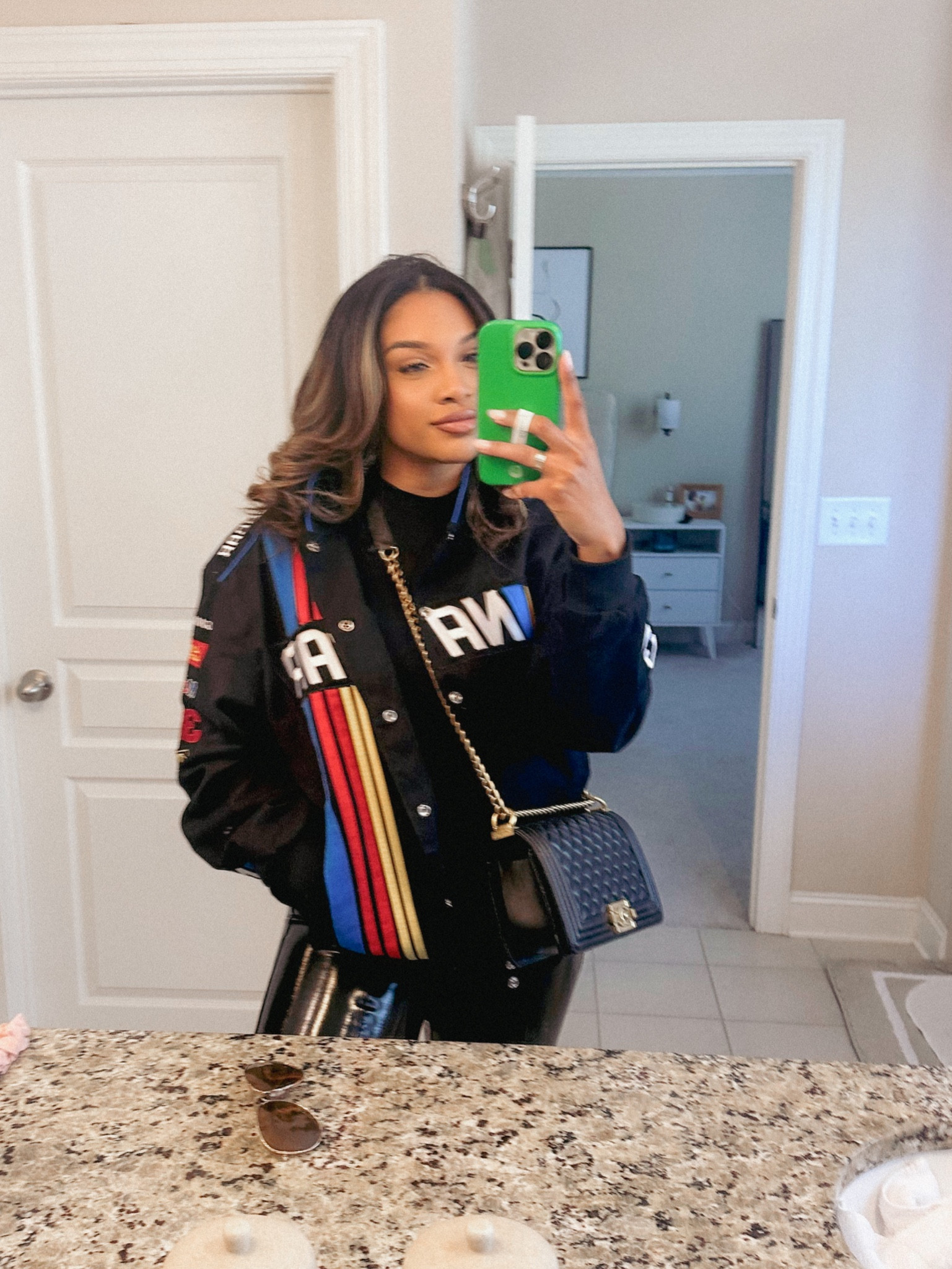 race day outfit - nascar - patent leather leggings - casual style 

#LTKSpringSale #LTKitbag