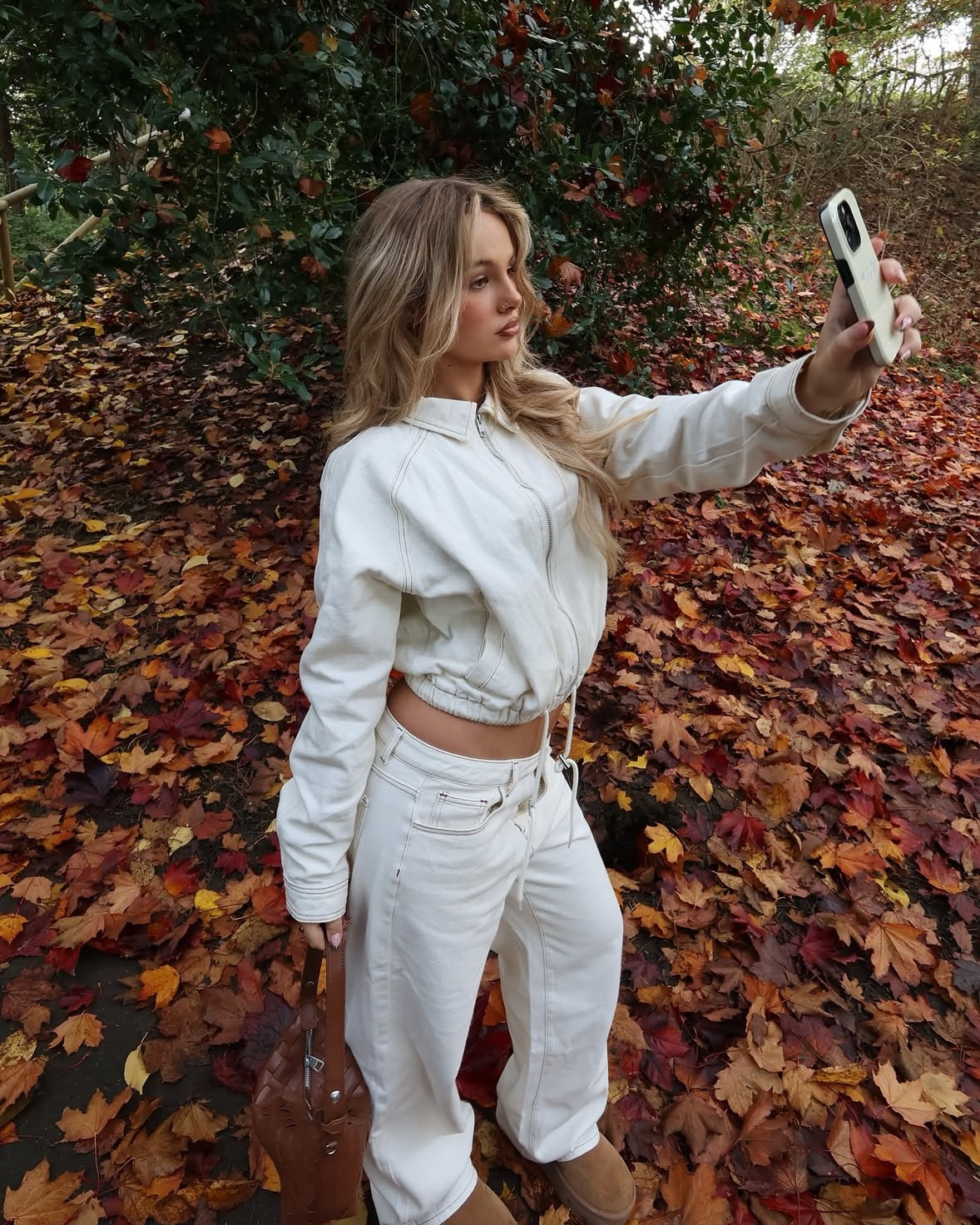autumn days 🤎

Denim coord, white jeans, white denim jacket, zip through jacket, canvas jacket, platform Uggs, Charles and Keith bag, woven bag, autumn outfit, winter outfit

#LTKuk #LTKwinter #LTKautumn