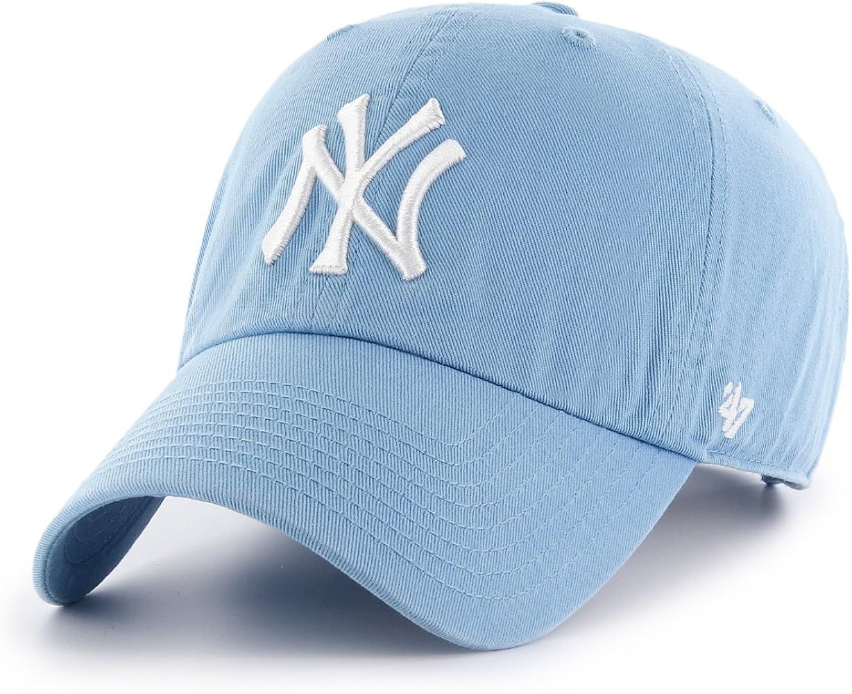 '47 Brand MLB NY Yankees Clean Up Cap - Columbia (Baby Blue) | Amazon (US)