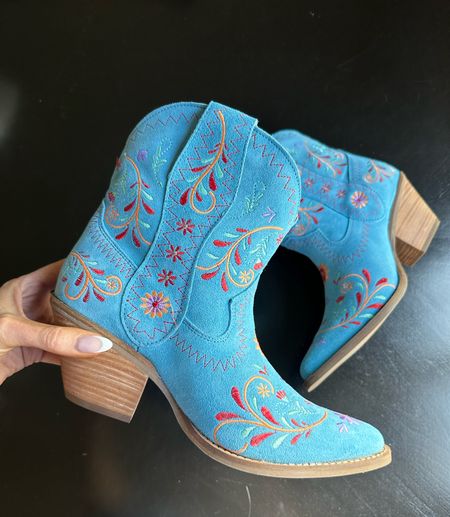 The cutest blue suede booties great for a festival or a country concert 

#LTKparties #LTKSeasonal #LTKshoecrush