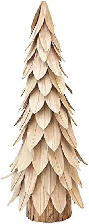Creative Co-Op Buri Leaf Christmas, Gold Brush Finish Decorative Tree, Natural | Amazon (CA)