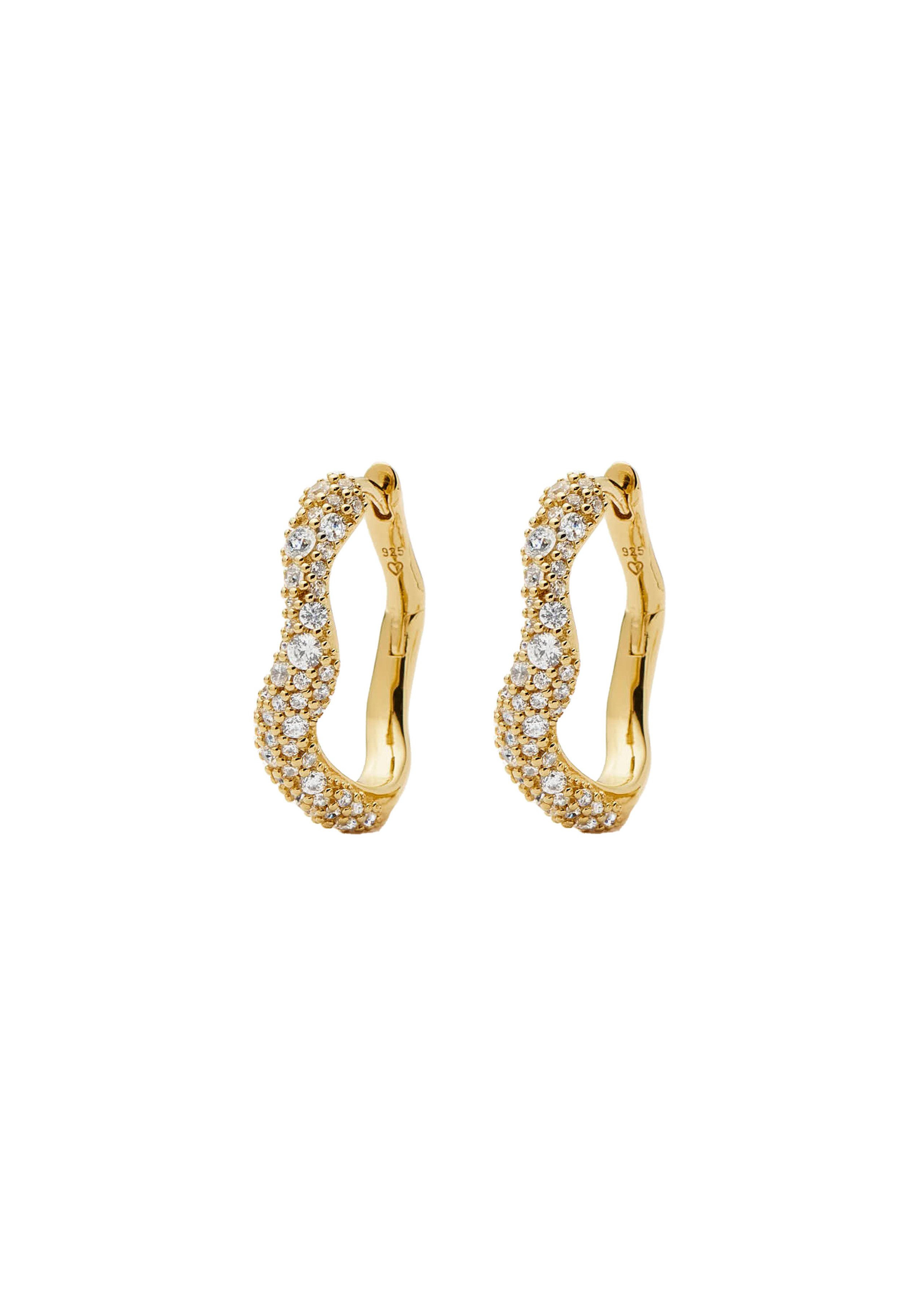 Molten snow 18ct gold-vermeil small hoop earrings | Harvey Nichols