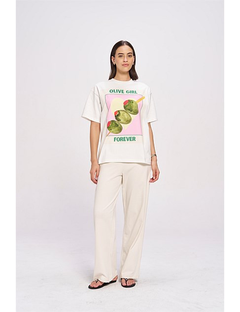 Maku Olive Girl Oversized T-shirt | David Jones | David Jones (Australia & New Zealand)