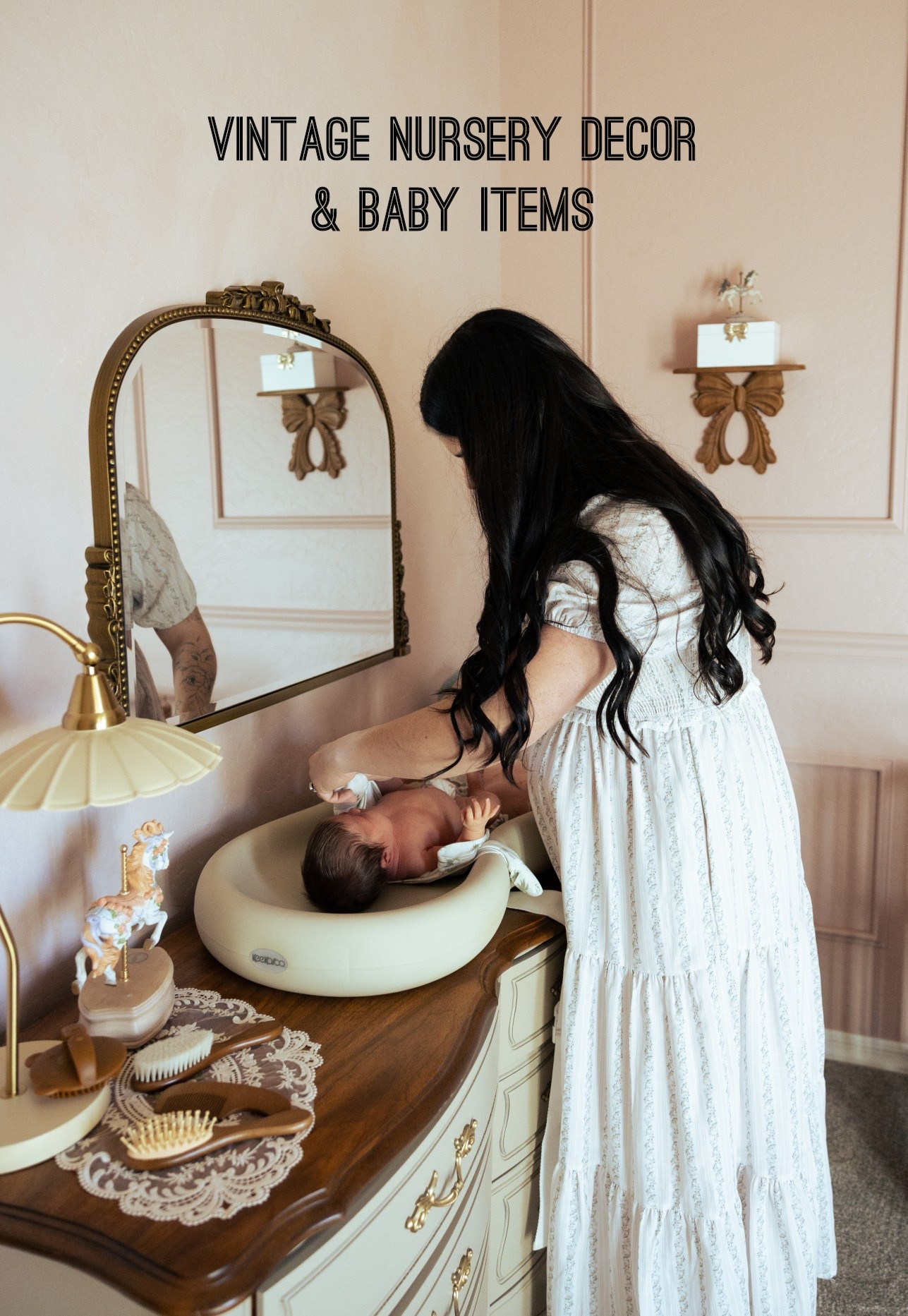 I thrifted a decent amount of items but will list all the stuff I can for decor and baby must-haves! 
•
#vintagenursery #vintage #nurserydecor #babyitems 

#LTKmomlife #LTKBaby #LTKHome