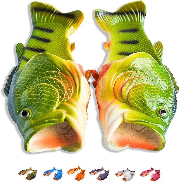 Coddies Fish Flip Flops | The Original Fish Slippers | Funny Xmas Gift, Unisex Sandals, Bass Slid... | Amazon (US)