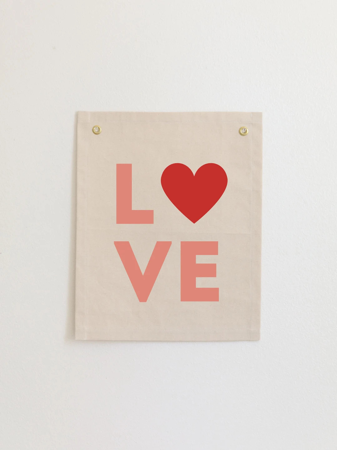 Valentine's Day Canvas Banner, Valentine's Day Tapestry, Heart Wall Decor, Valentines Wall Hangin... | Etsy (US)