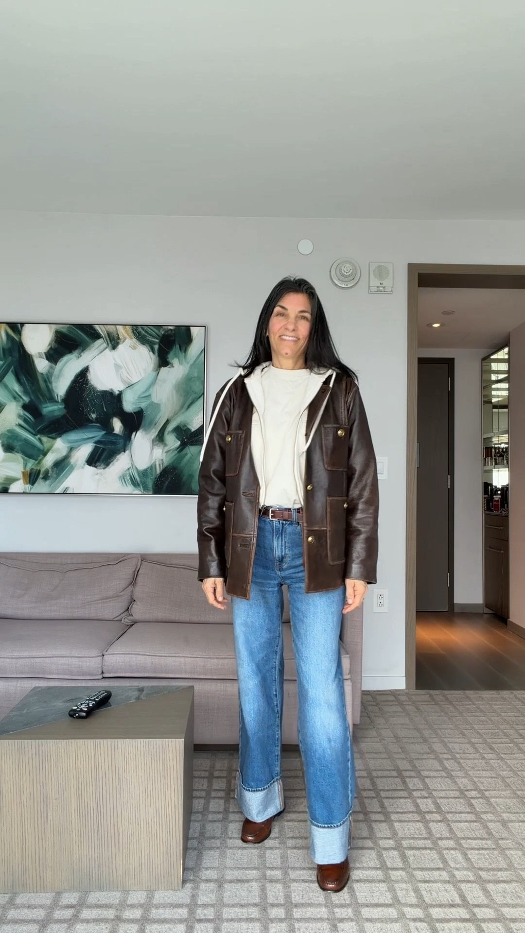 Triple tonal ivory with jeans